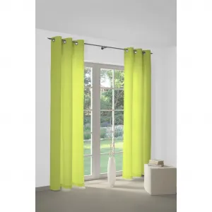 Штора Natur с люверсами 1 шт., 1 слой Wirth, зеленый