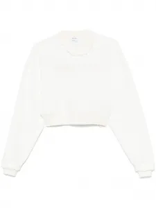 Укороченная толстовка Alexander McQueen, белый