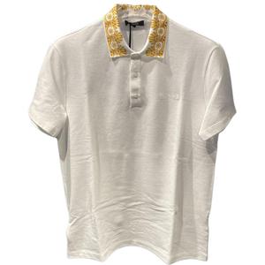 Хлопковая поло VERSACE, белый