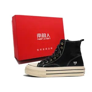 NANJIREN Антискользящие и износостойкие высокие кедры на платформе унисекс Black Box, цвет Black Box