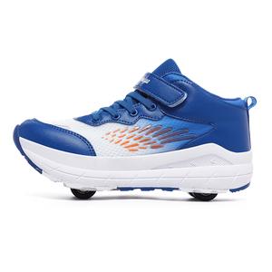 Повседневная обувь для детей с защитой от ударов, амортизацией, износостойкостью, дышащими свойствами и поддержкой баланса ADOONGA, белый/синий