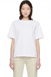 Уютная футболка для лисенка Maison Kitsuné, белый