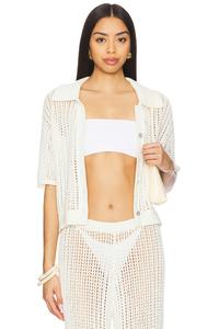 Ophelia топ в клетку из трикотажа La Porte, cloud