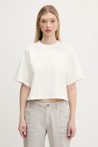 Хлопковая футболка Hugo Blue, бежевый