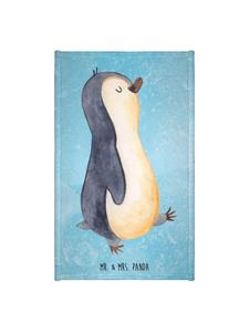 Mr. & Mrs. Panda Полотенце с пингвином, с искренними чувствами, без слов, ледяного синего цвета