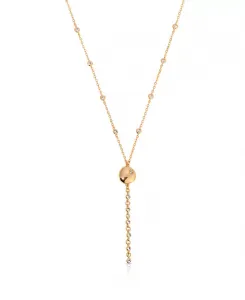 Цепочка-Лариат из полированного хрусталя Ettika, gold