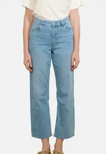 Джинсы с высокой посадкой, прямой крой, длина штанин 7/8. Lolaliza, Blue Bleached