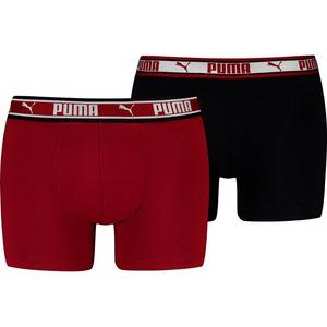 Трусы-Боксеры с двойным логотипом 2 шт. Puma, цвет burgundy