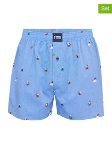 Happy Shorts Комплект из 3 штук: боксерские шорты светло-голубого/темно-синего/черного цвета