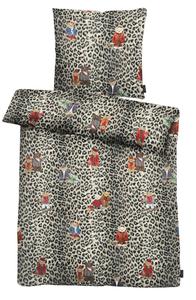 Постельное белье из фланели, размер 135x200 см, с изображением медведя Apelt, бежевый/черный/красный