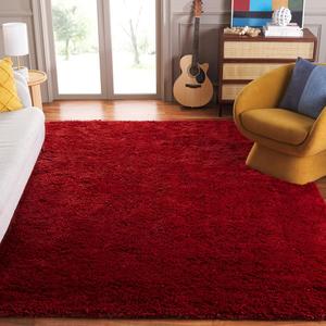 Ковер SAFAVIEH, 229 x 290 см, Classic Shag Collection - Rust, ручной работы, идеален для помещений с высокой проходимостью в гостиной, спальне (SG240R)