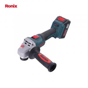 Немецкая литиевая электрическая угловая шлифовальная машина Ronix 8912K 20V 4.0Ah, два аккумулятора и одно зарядное устройство, синего и черного цвета