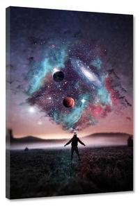 Картина на холсте Hustling Sharks GALAXY THOUGHT, синий