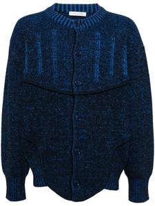 JUNTAE KIM кардиган в двух тонах, черный