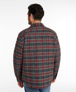 Стеганая фланелевая рубашка-жакет в шотландскую клетку, американский размер, стандартный.