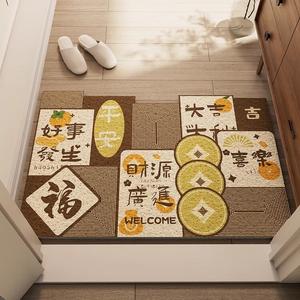 Budis Ковер 100х120 см для прихожей в китайском стиле, грязеотталкивающий, не скользящий, для помещений и улицы