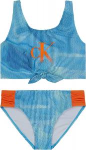 Слитные и раздельные купальники-бикини Calvin Klein для девочек с защитой от солнца UPF 50+, быстросохнущие., Bonnie Blue
