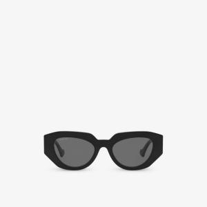 Солнцезащитные очки GG1421S в прямоугольной оправе из ацетата ацетата Gucci, черный