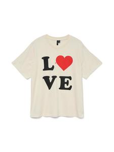 VERO MODA Футболка 'VALERIE CATY' в цвете экрю