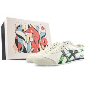 Кроссовки Onitsuka Tiger MEXICO 66 Lifestyle Shoes Unisex Low-top Green, бежевый/черный/зеленый