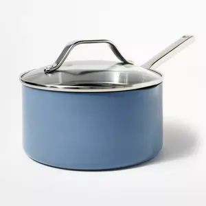Керамическая антипригарная кастрюля объемом 3 кварты Cream - Figmint, цвет Blue