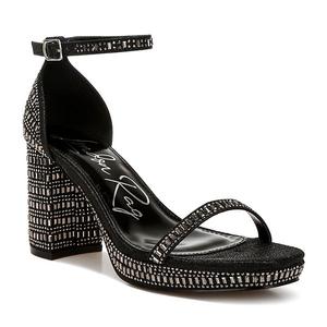 Женские босоножки Ronan на квадратном каблуке с отделкой стразами London Rag, Black