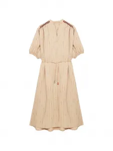 Платье миди в полоску Vera Fortela, бежевый