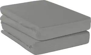 Простыня на резинке Deggendorf, 2 шт., серебристая, 100x200 см Erwin Müller