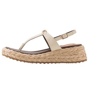 Wonderful couple Летние волны сандалии на одной бляшке 5 см женские экрю, цвет Ecru