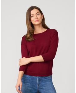 Женский свитер-туника с приспущенными плечами, цвет винный бокал Cable & Gauge, Cabernet