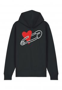 Толстовка на молнии COEUR PINS BACK EMBROIDERY - Hoodie Mira Paris, черный