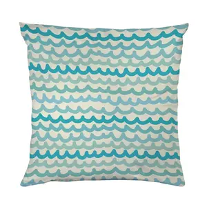 Декоративная подушка queence Волны Двусторонняя наволочка, подушка 40x40 см, включая молнию Queence, Bedruckt