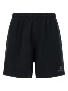 Флисовые шорты Nano BB BALENCIAGA, черный