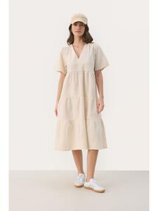 Платье PamPW свободного кроя цвета слоновой кости с перламутровым отливом PART TWO