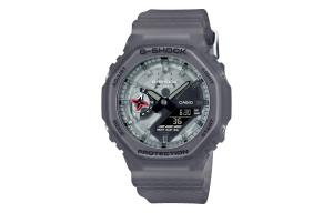 Унисекс часы CASIO с жидкокристаллическим и аналоговым двойным дисплеем белого цвета