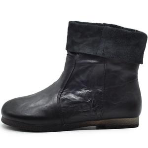 ARTMU Черно-коричневые женские ботинки на шнуровке A0-966 с мягкой подкладкой, цвет A0-966 Black Padded