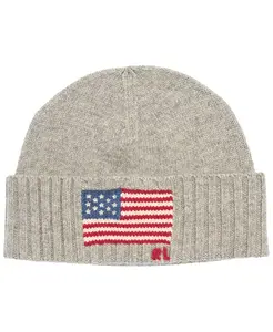 Мужская шапка-бини с флагом Polo Ralph Lauren, серый