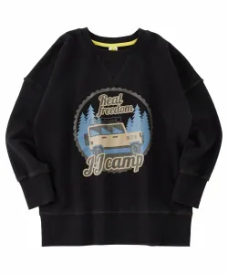 Детская толстовка JJ CAMP/(K), 100% хлопок, свободный крой, JJ CAMP, цвет Yoru