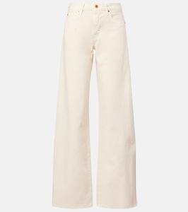 Джинсы Mica средней посадки с широкими штанинами Slvrlake, экрю