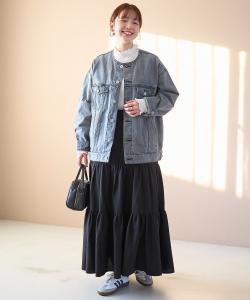 Джинсовая куртка без воротника Coen, цвет Lt.Gray