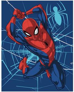 Плед плюшевый Marvel Spiderman City Swing Raschel Jay Franco, красный / синий
