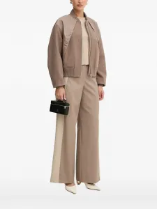 Куртка-бомбер с шерстяными вставками BOSS, коричневый