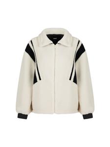 Современная переходная куртка с плюшевым флисом кремового цвета Mavi Jeans