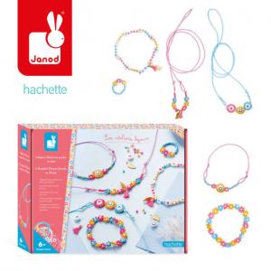 Janod, Креативный набор для изготовления украшений Цветы из бисера 6+