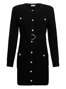 Трикотажное платье с подплечниками LIU JO, черный