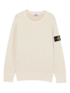 Хлопковый свитшот с нашивкой-компасом Stone Island Junior, нейтральный
