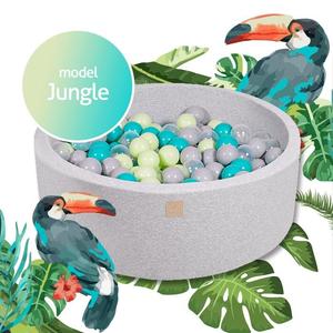 Сухой бассейн с шариками 250 шт в наборе JUNGLE, 2 размера, MeowBaby - 90х40 см.