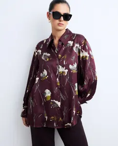 Женская длинная рубашка с принтом Couchel, красный