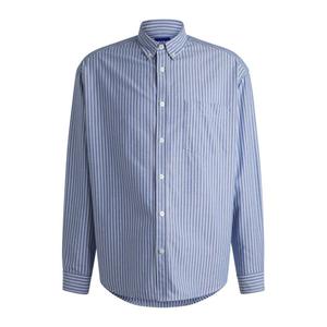 Рубашка свободного кроя на пуговицах из оксфордского хлопка HUGO, светло-голубой