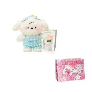 Милые очаровательные плюшевые куклы щенков в мультяшном стиле Happiness, высота 35см/45см PUDOWRABBIT